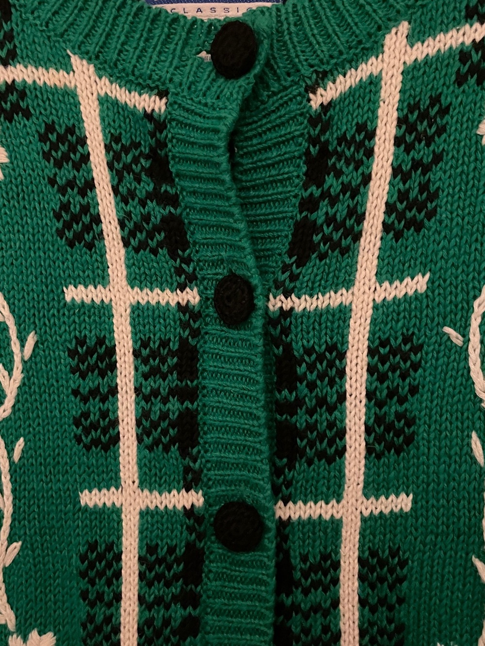 Vintage Pendleton Classic Green Plaid Floral Embroidered Cardigan Sweater S - Picture 7 of 7